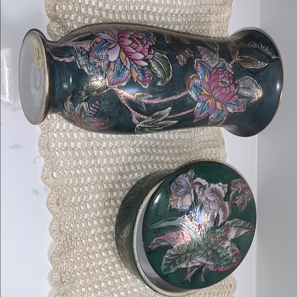 Toyo hand painted set trio Cloisonné - Picture 9 of 12